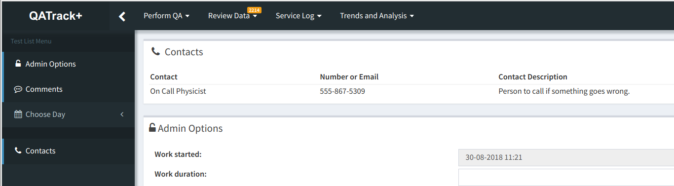 Contact numbers displayed on site