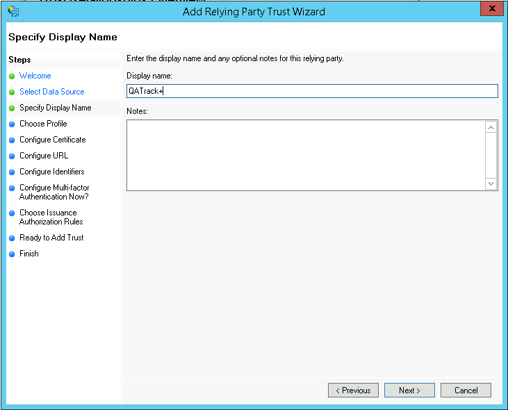 Setting the display name