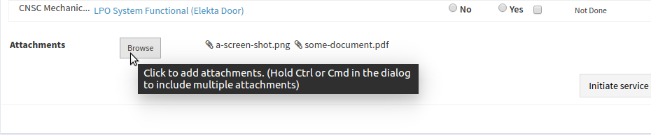 Attaching files to a test list instance
