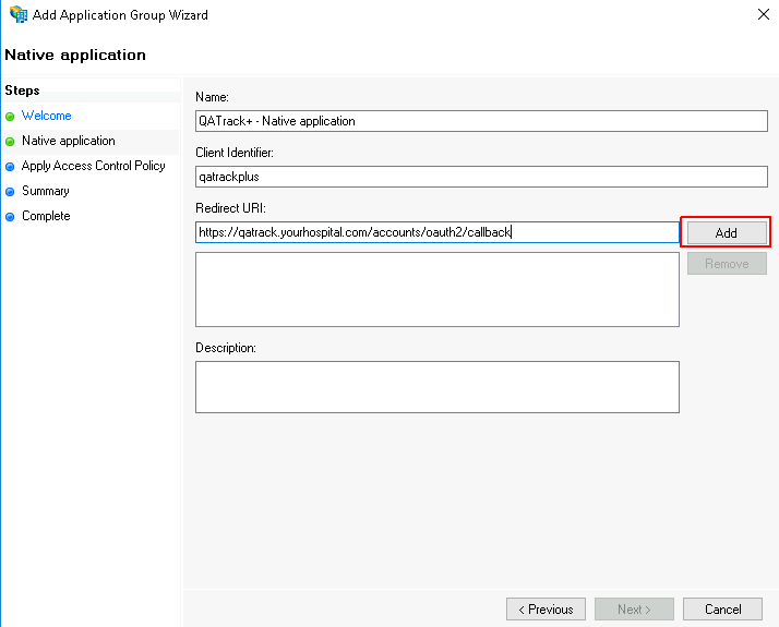 Native Application Page