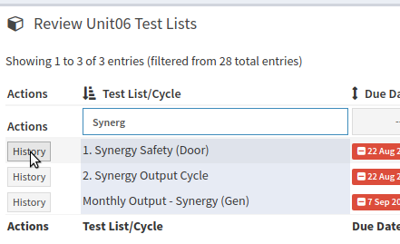 Review Test List Listings