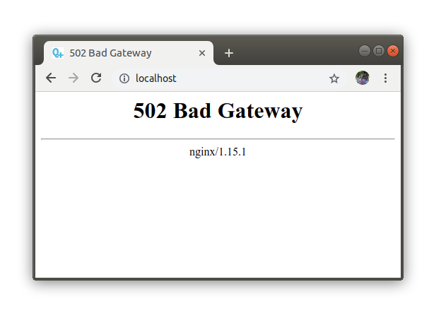 Error visible while server is starting up