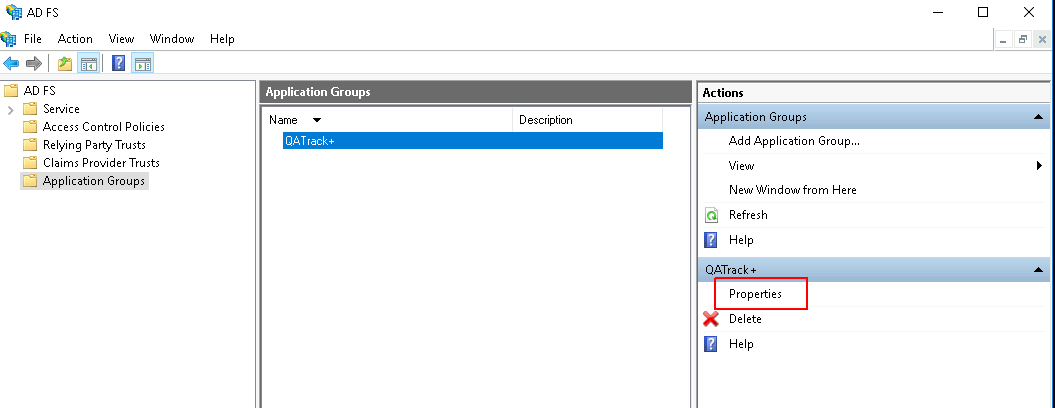 App group properties