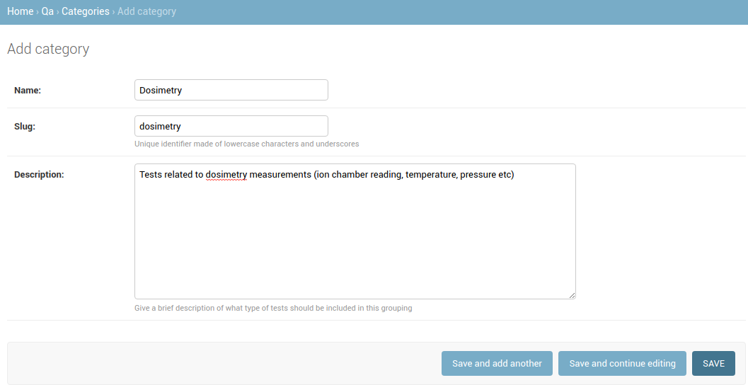 Creating a new test category
