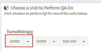 Select unit button