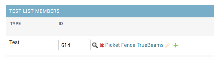 Test added to list